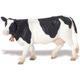 Plastic boerderij dieren speelgoed figuur Holstein-Friesian koe 12 cm - Zwart/witte koeien