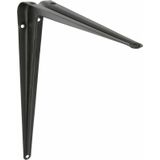 AMIG Plankdrager/planksteun van metaal - gelakt zwart - H450 x B400 mm