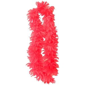 Neon roze hawaii bloemen krans/slinger - Verkleed accessoires