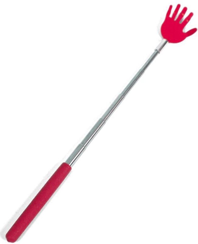 Gerim Ruggenkrabber - stevige handjes - uitschuifbaar tot 65 cm - rood