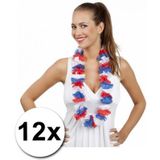 12 Hawaii kransen rood/wit/blauw