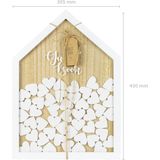 PartyDeco gastenboek Huisje - Housewarming cadeau - met mini wenskaartjes - 43 x 31 cm