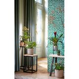 Mica Decorations Plantenpot/bloempot - keramiek - lichtgrijs - D14/H13 cm
