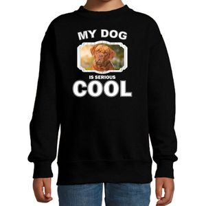 Franse mastiff honden trui / sweater my dog is serious cool zwart - kinderen - Franse mastiff liefhebber cadeau sweaters - kinderkleding / kleding