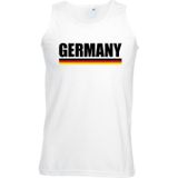 Wit Germany supporter mouwloos shirt heren - Duitsland singlet shirt/ tanktop