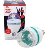 Set van 2x stuks disco lampen/licht Led E27 fitting draaiend/roterend met kleureffecten - Party/feest light