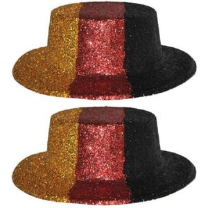 4x stuks supporters Duitsland glitter hoed plastic voor volwassenen - Fans of voor Oktoberfest
