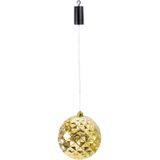 IKO verlichte kerstbal kunststof - goud - aan draad - D20 cm - led lampjes - warm wit