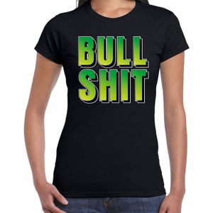 Bullshit cadeau t-shirt zwart dames - Fun tekst /  Verjaardag cadeau / kado t-shirt