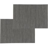 Set van 8x stuks placemats zwart uni - texaline - 50 x 35 cm - Onderleggers