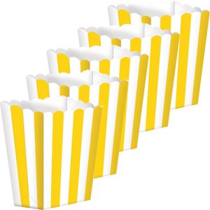 Popcorn bakjes geel 20 stuks - Popcornbakjes/chipsbakjes/snackbakjes kinderverjaardag/kinderfeestje.