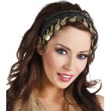 Buikdanseres hoofdband/diadeem zwart dames verkleedaccessoire