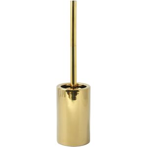 Spirella Luxe Toiletborstel in houder Sienna - goud glans - porselein - 42 x 10 cm - met binnenbak