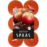 12x Geurtheelichtjes Apple Cinnamon 4,5 branduren - Geurkaarsen appel/kaneel geur - Waxinelichtjes