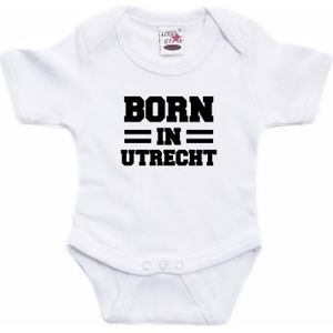 Born in Utrecht tekst baby rompertje wit jongens en meisjes - Kraamcadeau - Utrecht geboren cadeau