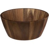 Secret de Gourmet Slakom/Serveerschaal en bamboe slabestek - Acacia hout - D28 cm