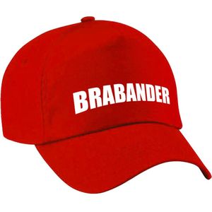 Brabander cap/pet rood voor dames en heren - Brabander provincie baseball cap - Brabander carnaval pet