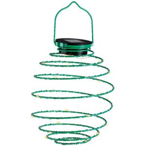 Lumineo Hanglamp - solar verlichting - groen - D16 cm - metaal - tuinverlichting