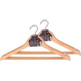 Kledinghangers hout met broeklat - Set van 6 - Kleding ophangen