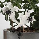 Creativ nep spinnen/spinnetjes 4 cm - zwart - 20x stuks - Horror/griezel thema decoratie beestjes