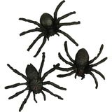 Creativ nep spinnen/spinnetjes 4 cm - zwart - 20x stuks - Horror/griezel thema decoratie beestjes
