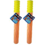 2x Waterpistool/waterpistolen van foam 38,5 cm met bereik van 7 meter