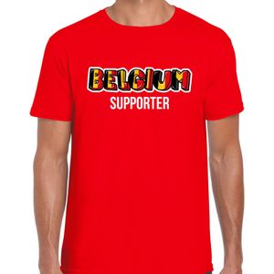 Rood Belgium fan t-shirt voor heren - Belgium supporter - Belgie supporter - EK/ WK shirt / outfit