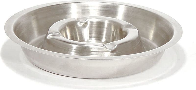 RVS asbak rond 16 cm - Hotelasbak - Horeca/terras/tafel asbakken