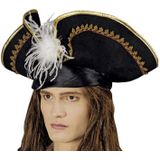 Chaks Piratenhoed met hoofdband - zwart - voor volwassenen - Verkleed hoeden