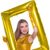 Foto prop set met frame - goud - verjaardag/thema feestje - 31-delig - photo booth accessoires