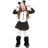 Dierenpak panda verkleedjurkje voor meisjes - carnavalskleding/outfit panda