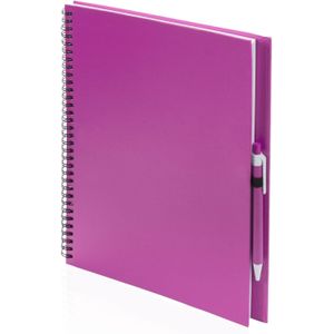 Schetsboek roze harde kaft A4 formaat  - 80 vellen blanco papier - Teken boeken