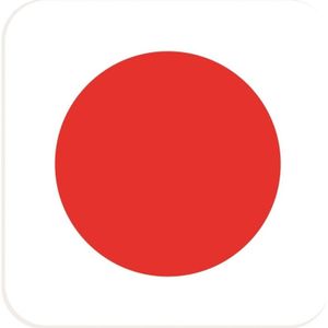 15x Bierviltjes Japanse vlag vierkant - Japan feestartikelen - Landen decoratie