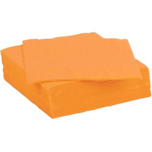 Color Party diner/feest servetten - 30x - oranje - 38 x 38 cm - papier - 3-laags