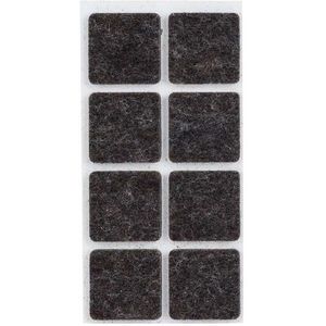 8x Zwarte vierkante meubelviltjes/antislip noppen 2,5 cm - Beschermviltjes - Vloerbeschermers - Meubelvilt - Viltglijders