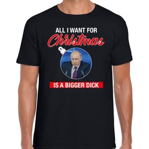 Putin All I want for Christmas fout Kerst shirt - zwart - heren - Kerst  t-shirt / Kerst outfit