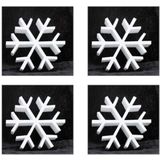 8x Piepschuim ijskristal vormen 20 x 5 cm hobby/knutselmateriaal - Kerstdecoratie schilderen