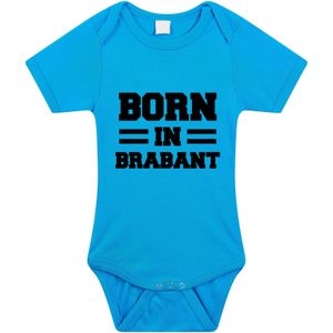 Born in Brabant tekst baby rompertje blauw jongens - Kraamcadeau - Brabant geboren cadeau