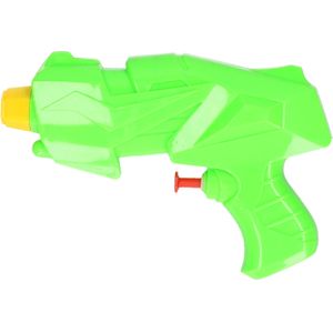 1x Mini waterpistolen/waterpistool groen van 15 cm kinderspeelgoed - waterspeelgoed van kunststof - kleine waterpistolen