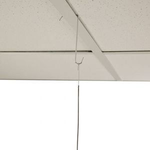 Set van 25x stuks plafond ophang paneelhaak/haken 8.5 cm - Presentatie materialen