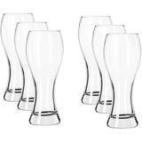 12x Speciaal bierglazen transparant 680 ml Specials - Weizen bierglas