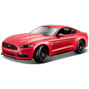 Modelauto Ford Mustang GT 2015 Rood 26 X 10 X 7 cm - Schaal 1:18 - Speelgoedauto - Miniatuurauto