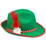 Verkleed hoedje voor Oktoberfest/Duits/Tiroler - 3x - groen - volwassenen - Carnaval