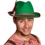 Verkleed hoedje voor Oktoberfest/Duits/Tiroler - 3x - groen - volwassenen - Carnaval