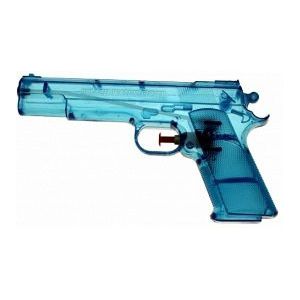 Blauw speelgoed waterpistool 20 cm