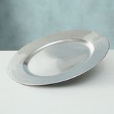 8x Rond zilverkleurig diner/eettafel onderborden 33 cm - Onderborden/tafeldecoratie - Onderzet borden