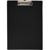 Set van 4x stuks clipboards zwart A4 formaat - Klembord voor documenten - van Pvc