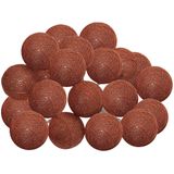 Atmosphera Lichtslinger - 20 verlichte balletjes/bollen 6 cm - terracotta - 435 cm - stekker