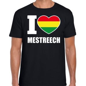 Carnaval t-shirt I love Mestreech voor heren- zwart - Maastricht - Carnavalshirt / verkleedkleding
