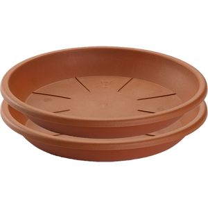 Terra Cotta Water Opvangschaal Set - 4 stuks, dia 24 cm